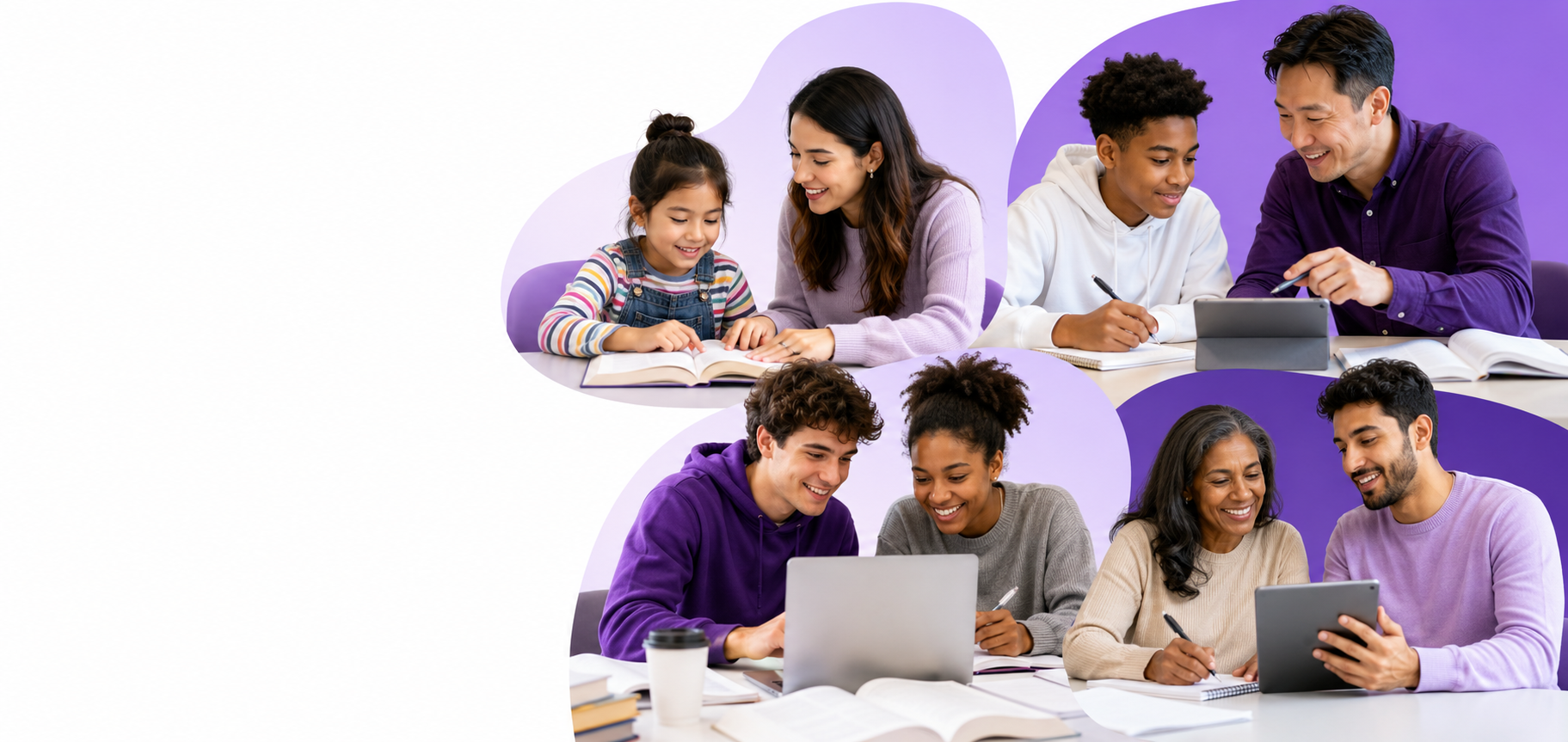 Tutors supporting learners of different ages
